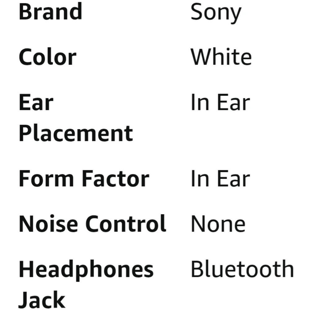 Sony White Wireless Headset with Adjustable Fit